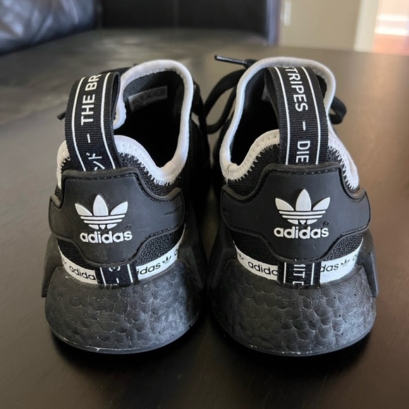 Womens Adidas NMD_R1 'Black Tape Logo' Shoes - Picture 3 of 6
